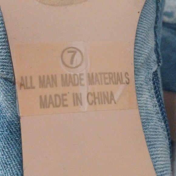 Jubilee open toe distressed denim jean  boot heels Sz 7 EUC - Picture 8 of 9